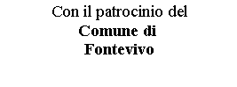 Casella di testo:  Con il patrocinio del Comune di Fontevivo